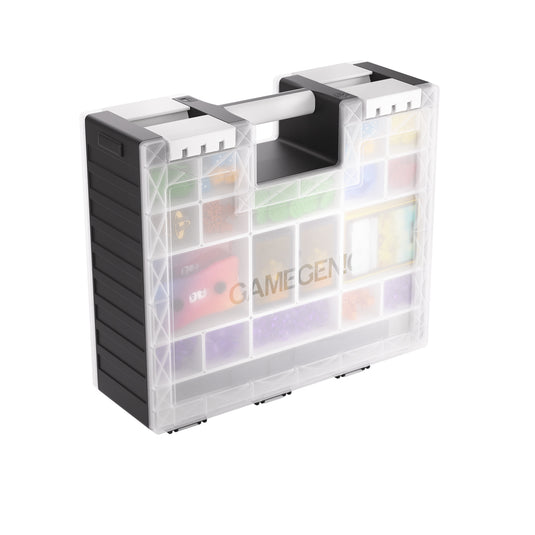 Gamegenic Game Castle Noir/Blanc/Transparent - Boîte De Rangement Double Face Pour Cartes & Accessoires De Jeu