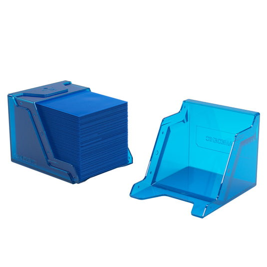 Bastion 80+ XL Blue - View of open deck box with sample cards inside.