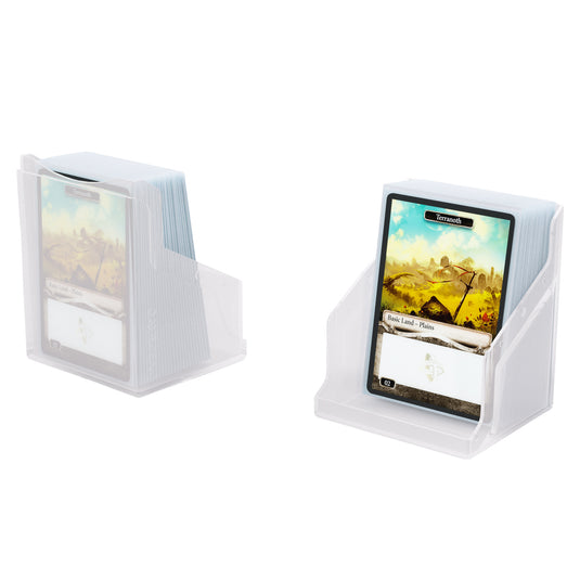 Bastion 80+ XL White - View of two halves of deck box holding sample cards.