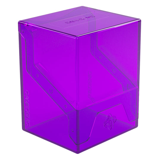 Bastion 80+ XL Purple - View of front of deck box with Gamegenic branding.