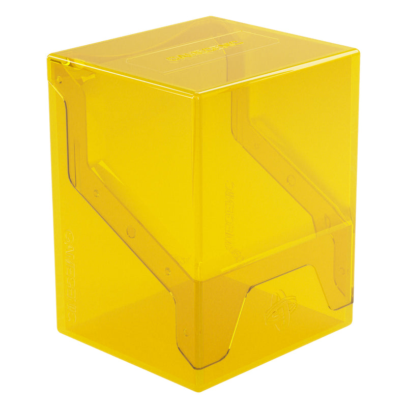 Load image into Gallery viewer, Bastion 80+ XL Yellow - View of front of deck box with Gamegenic branding.
