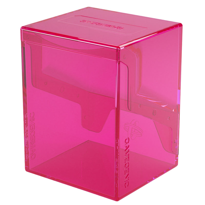 Load image into Gallery viewer, Bastion 80+ XL Pink - View of back of deck box with Gamegenic branding.
