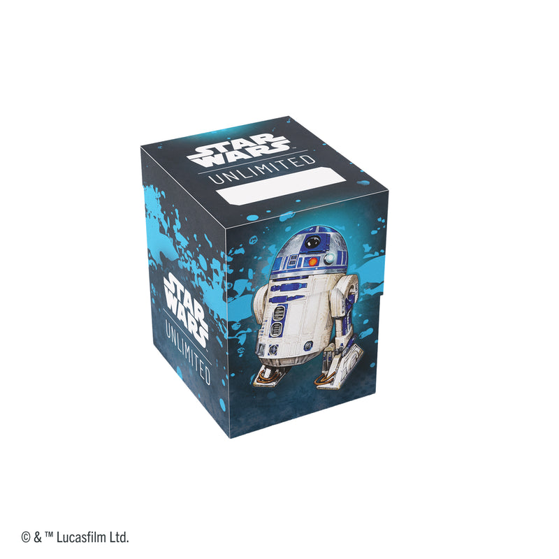 Load image into Gallery viewer, Star Wars: Unlimited Soft Crate - C-3PO/R2-D2 front of box with art of R2-D2.
