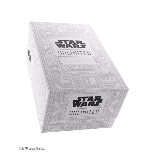 Star Wars: Unlimited Double Soft Crate - Unlimited Pattern White - Front of box with Star Wars Unlimited branding. 