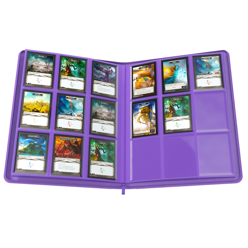 Load image into Gallery viewer, Zip-Up Album 18-Pocket Purple
