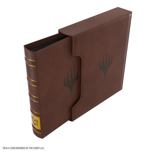 Magic: The Gathering | Secrets of Strixhaven Cards Almanac Slipcase Album 18-Pocket - Lorehold - view of album and slide case with Magic the Gathering logo. 