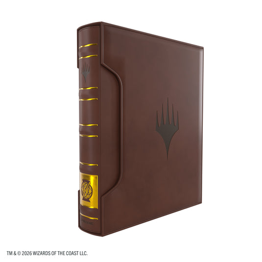 Magic: The Gathering | Secrets of Strixhaven Cards Almanac Slipcase Album 18-Pocket - Quandrix - view of front of album inside slipcase with Magic: The Gathering Logo. 