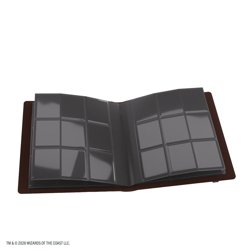 Load image into Gallery viewer, Magic: The Gathering | Secrets of Strixhaven Cards Almanac Slipcase Album 18-Pocket - view of open album showing card sheets.
