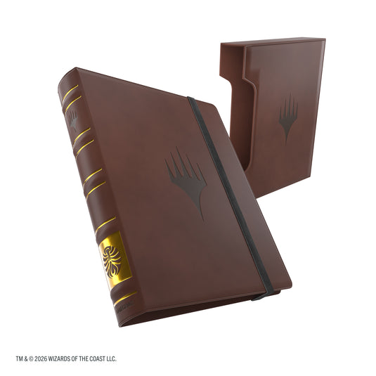 Magic: The Gathering | Secrets of Strixhaven Cards Almanac Slipcase Album 18-Pocket - Witherbloom - view of album outside of slip case with Magic the Gathering branding. 