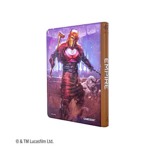 Star Wars: Unlimited Zip-Up Album 18-Pocket - The Armorer & Whistling Birds - view of back of album featuring art of The Armorer.