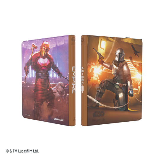 Star Wars: Unlimited Zip-Up Album 18-Pocket - The Armorer & Whistling Birds - view of front and back of album. 