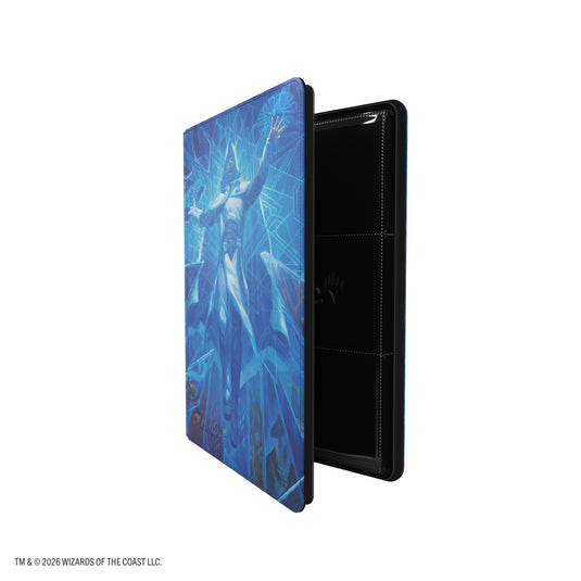Magic: The Gathering | Reality Fracture Zip-Up Album 18-Pocket - Overwrite the Multiverse - View of partially open zip up card album.