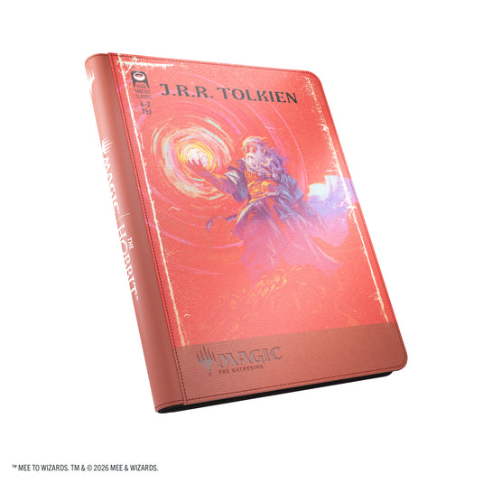 Magic: The Gathering | The Hobbit Zip-Up Album 18-Pocket  - The Arkenstone/Smaug, Worm of Dread - View of front of card album featuring art of The Arkenstone. 
