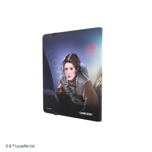 Star Wars: Unlimited 18-Pocket Album - Leia Organa/Jabba the Hutt back of album with art of Leia Organa.