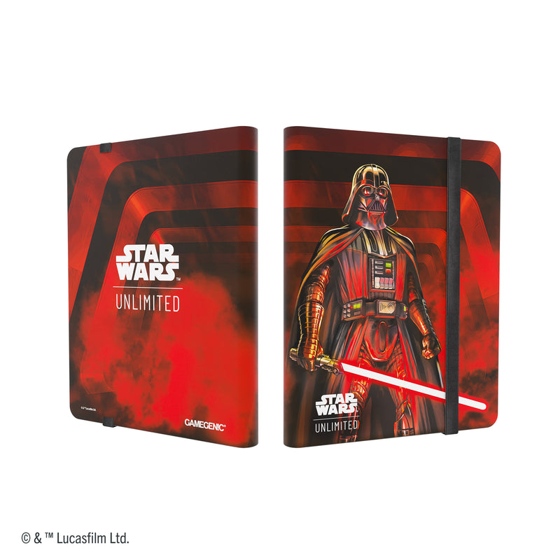 Load image into Gallery viewer, Star Wars: Unlimited 18-Pocket Album - Darth Vader Unstoppable front and back of album featuring art of Darth Vader and Star Wars Unlimited logo.

