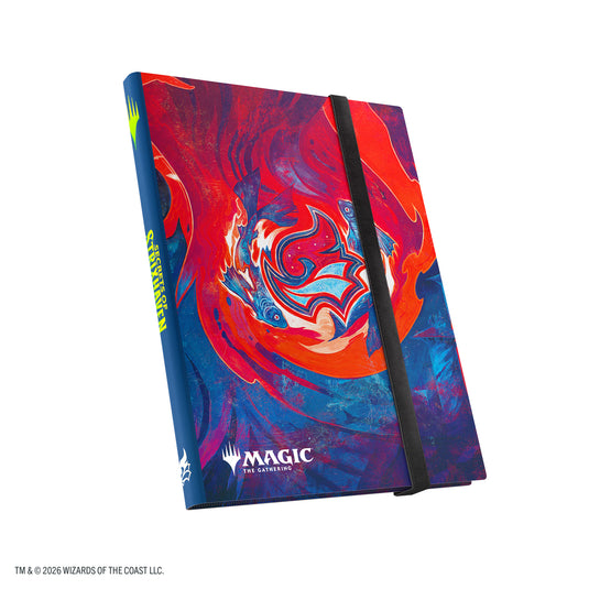 Magic: The Gathering | Secrets of Strixhaven Casual Album 18-Pocket  - Prismari - view of front of album featuring red and blue Prismari art design.