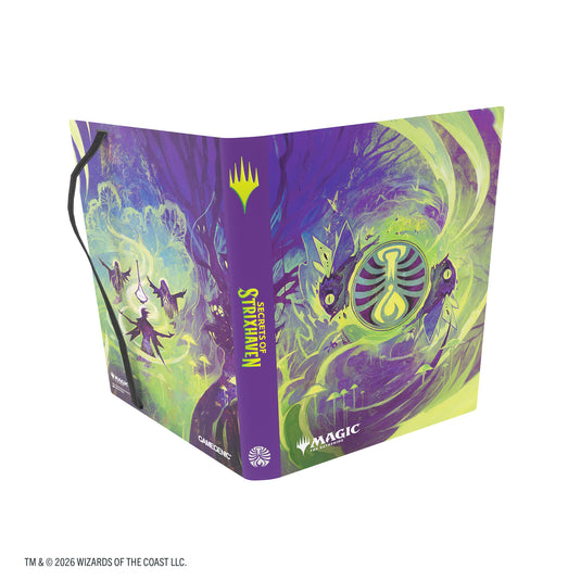 Magic: The Gathering | Secrets of Strixhaven Casual Album 18-Pocket  - Witherbloom - view of front and back of album featuring purple and green  Witherbloom art design.