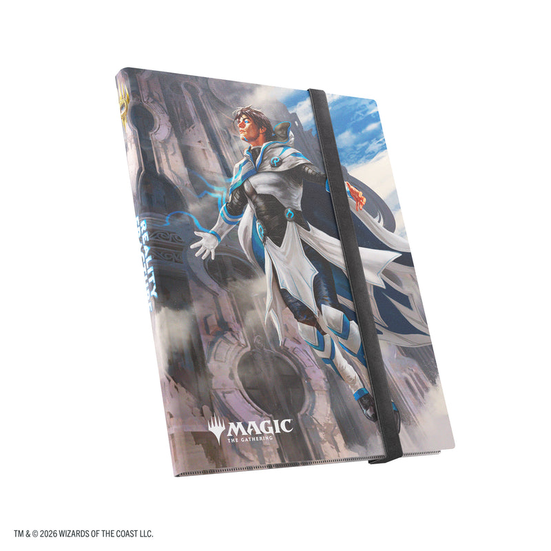 Load image into Gallery viewer, Magic: The Gathering | Reality Fracture Casual Album 18-Pocket  - Tam Beleren, Conflicted/Jace, Building Reality - Front of album featuring art of Magic the Gathering character flying with Magic the Gathering branding in the corner.

