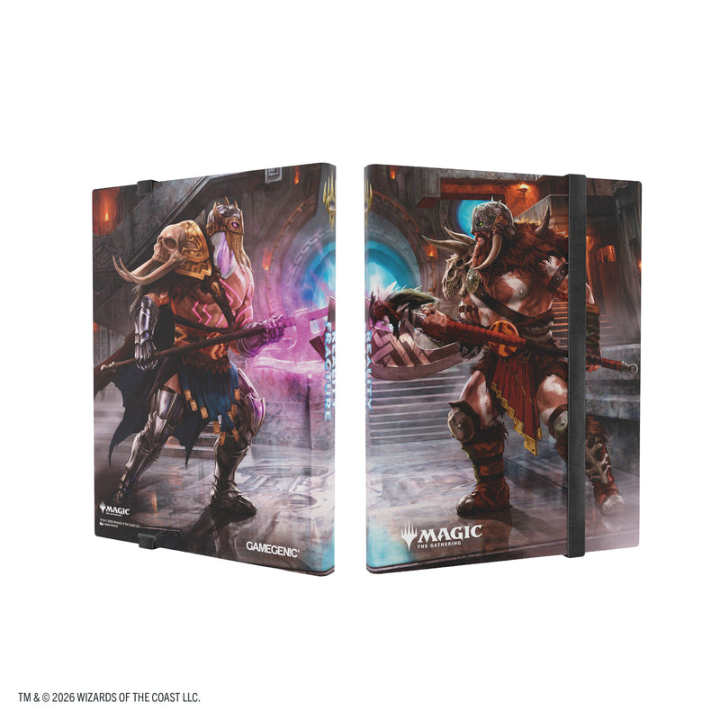 Load image into Gallery viewer, Magic: The Gathering | Reality Fracture Casual Album 18-Pocket  - Garruk of the Veil/Garruk Uncursed - View of front and back cover of card album with art of magic the Gathering characters.

