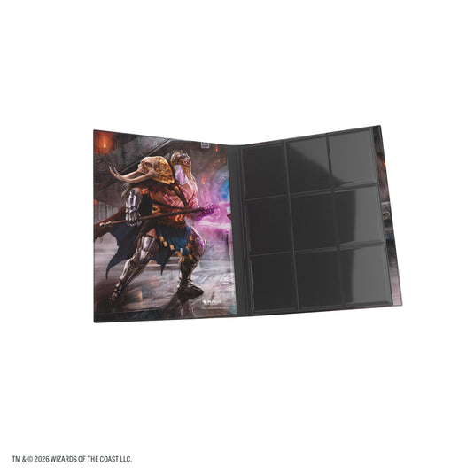 Magic: The Gathering | Reality Fracture Casual Album 18-Pocket  - Garruk of the Veil/Garruk Uncursed - View of open card album showing card sheets and front cover.