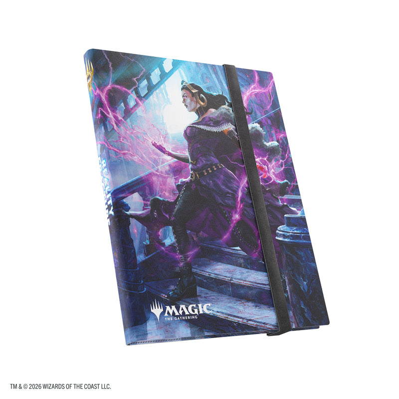 Load image into Gallery viewer, Magic: The Gathering | Reality Fracture Casual Album 18-Pocket  - Liliana, Devoted Healer/Liliana, Callous Necromancer - View of front of card album featuring art of Magic the Gathering character and Magic the Gathering branding in the corner.

