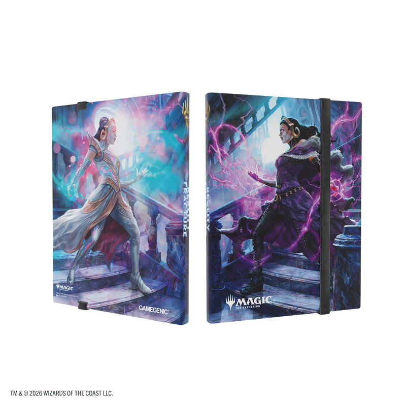Load image into Gallery viewer, Magic: The Gathering | Reality Fracture Casual Album 18-Pocket  - Liliana, Devoted Healer/Liliana, Callous Necromancer - View of front and back cover with art of two Magic the Gathering characters and Reality Fracture on the spine.
