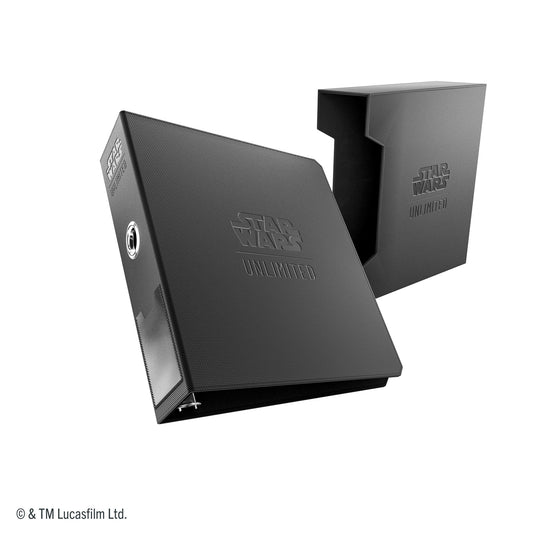 Star Wars: Unlimited Premium Cardport 18-Pocket - View of binder with a clear window on the spine.