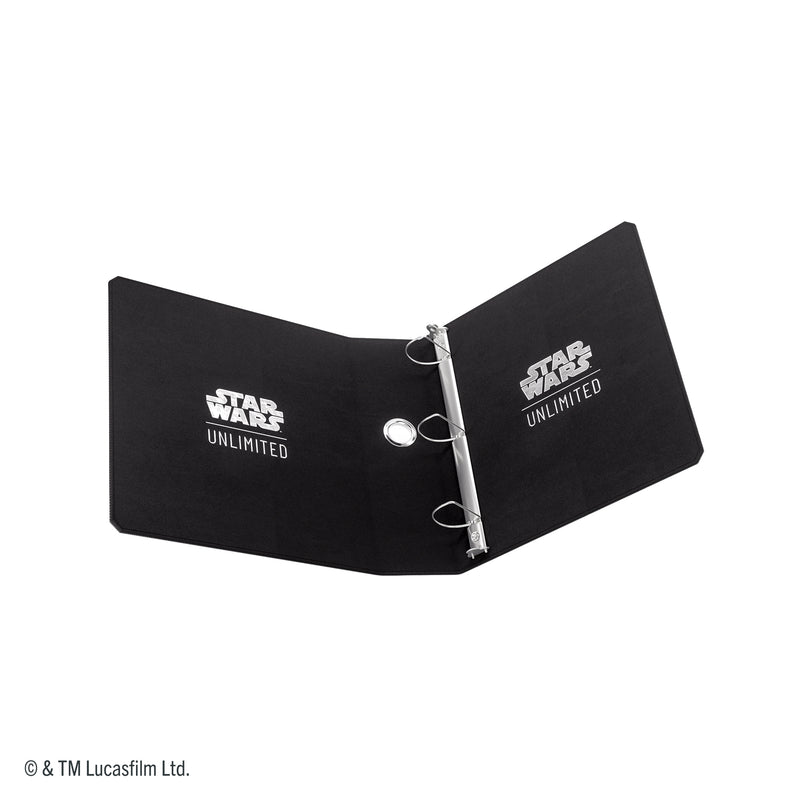 Load image into Gallery viewer, Star Wars: Unlimited Premium Cardport 18-Pocket - View of open binder with Star Wars Unlimited branding. 
