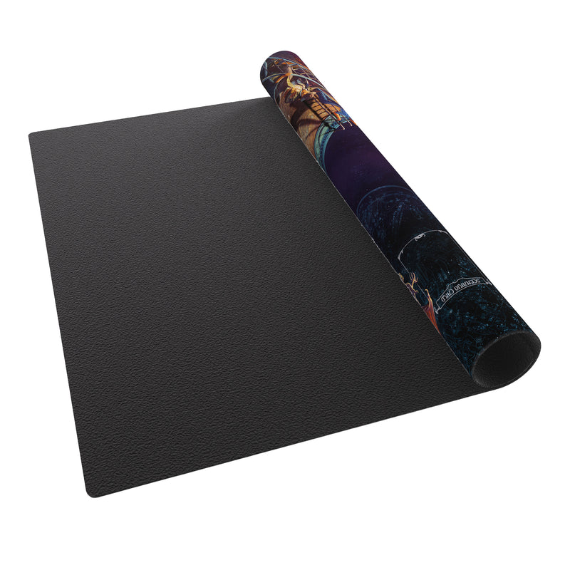 Load image into Gallery viewer, Image of Arkham Horror: Center Game Mat 70x70 cm partially rolled up
