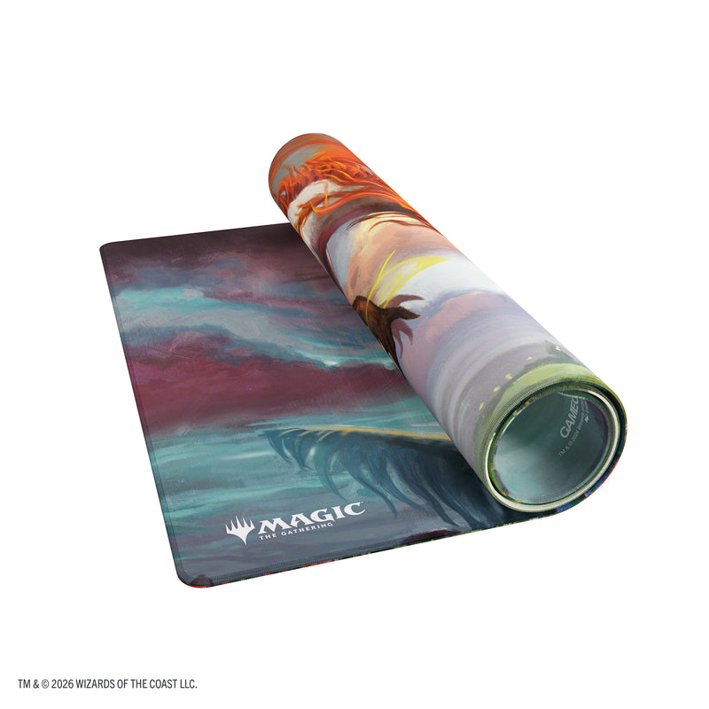 Load image into Gallery viewer, Magic: The Gathering | Lorwyn Eclipsed Double-sided Playmat  partially rolled-up
