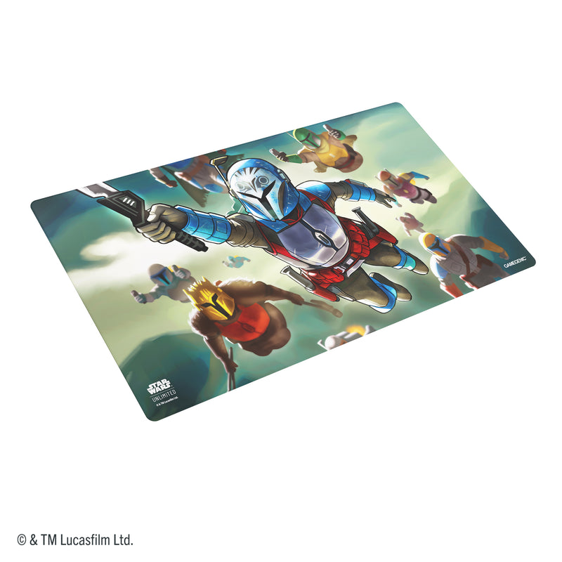 Load image into Gallery viewer, Star Wars: Unlimited Game Mat - Bo-Katan Kryze - view of front of game mat featuring art of Bo-Katan Kryze. 
