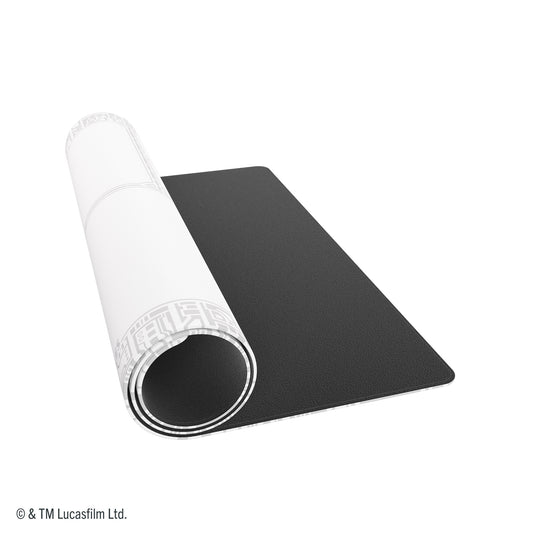 Star Wars: Unlimited Game Mat - Unlimited Pattern White - View of partially rolled up white game mat. 