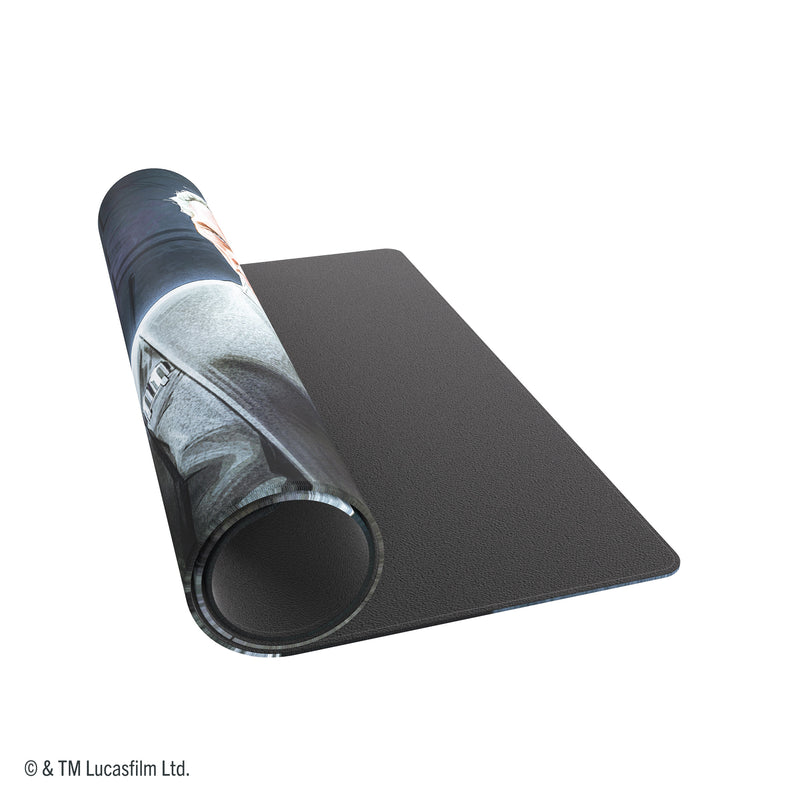 Load image into Gallery viewer, Star Wars: Unlimited Game Mat - Grand Moff Tarkin - View of partially rolled up game mat. 

