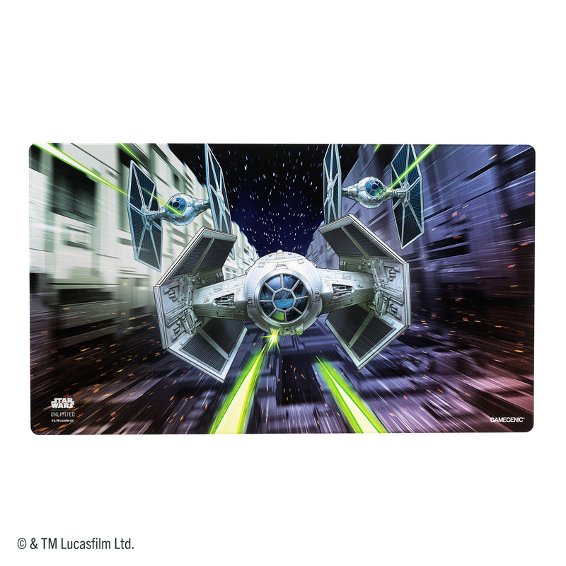Load image into Gallery viewer, Star Wars: Unlimited Shiny Game Mat - Victor Squadron - Front of game mat featuring art of Victor Squadron. 
