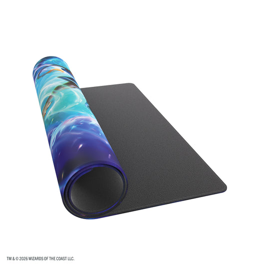 Magic: The Gathering | Reality Fracture Prime Playmat - Entrust the Spark - View of partially rolled up playmat.