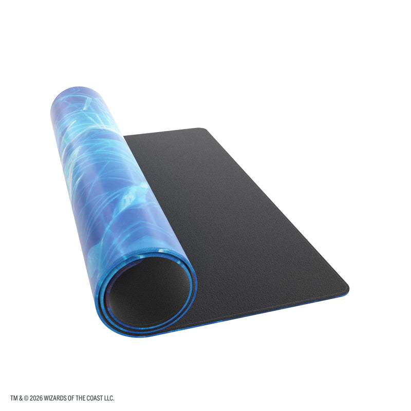Load image into Gallery viewer, Magic: The Gathering | Reality Fracture Shiny Playmat - Overwrite the Multiverse - View of partially rolled up playmat.
