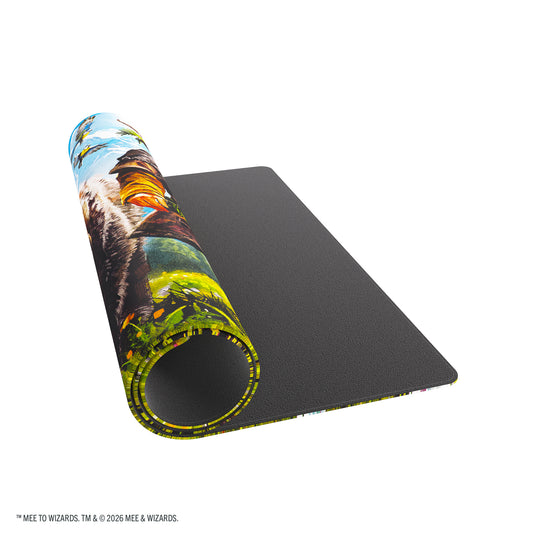 Magic: The Gathering | The Hobbit Prime Playmat - Radagast of Rhosgobel - View of partially rolled up playmat. 