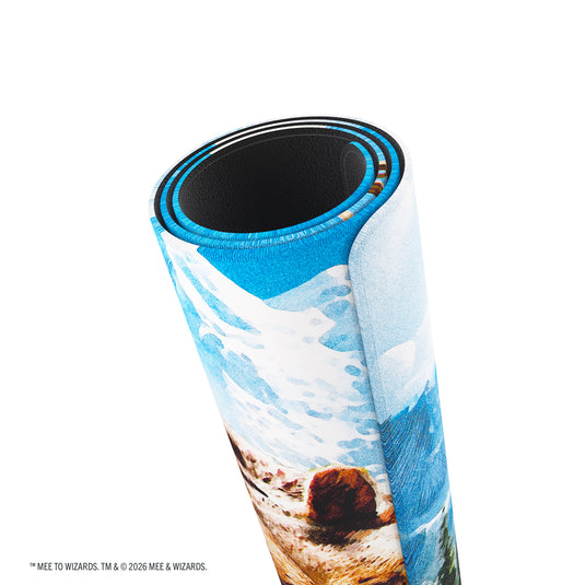 Magic: The Gathering | The Hobbit Prime Playmat - Radagast of Rhosgobel - View of rolled up playmat. 