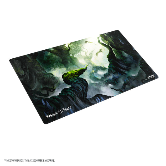 Magic: The Gathering | The Hobbit Shiny Playmat - Mirkwood - View of front of playmat featuring art of Mirkwood. 