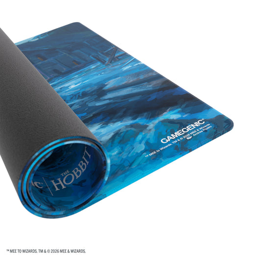 Magic: The Gathering | The Hobbit Shiny Playmat - Head of the Hunt - View of rolled up playmat.