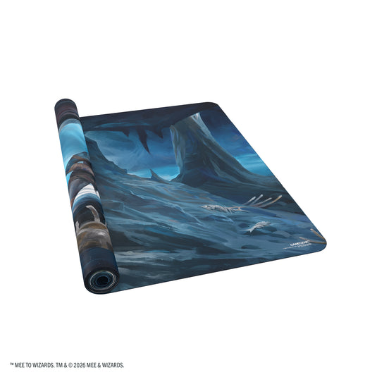 Magic: The Gathering | The Hobbit Prime Table-sized Playmat 6ft - Riddles in the Dark - View of partially rolled up playmat. 