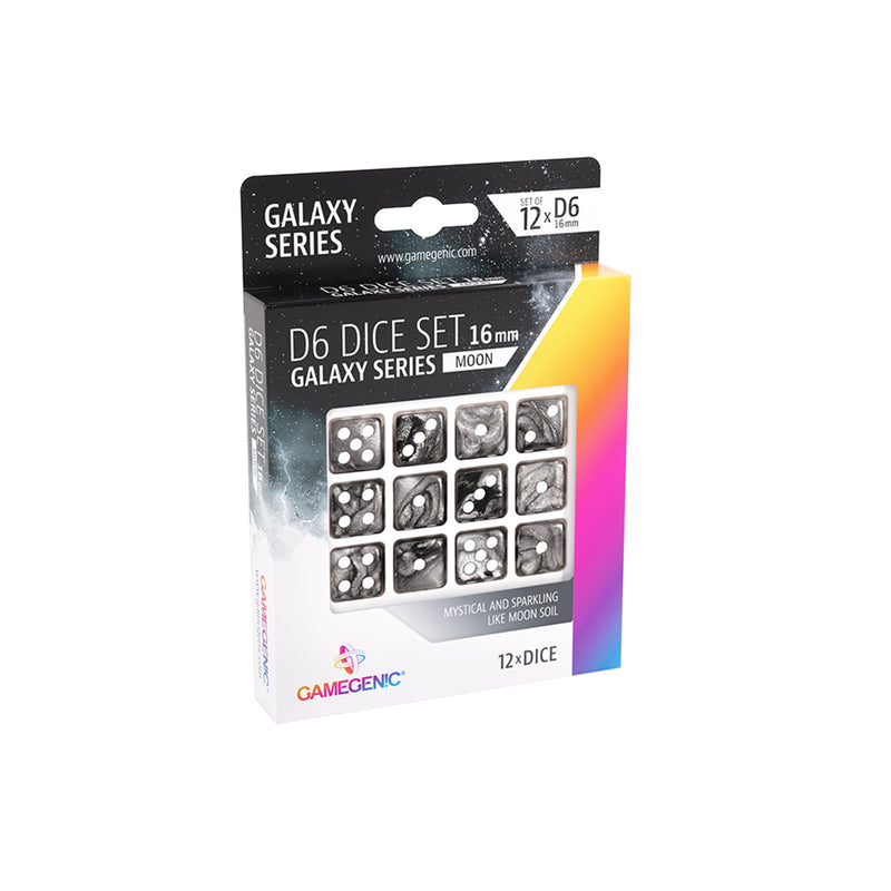 Load image into Gallery viewer, Galaxy Series - Moon - D6 Dice Set 16 mm (12 pcs)
