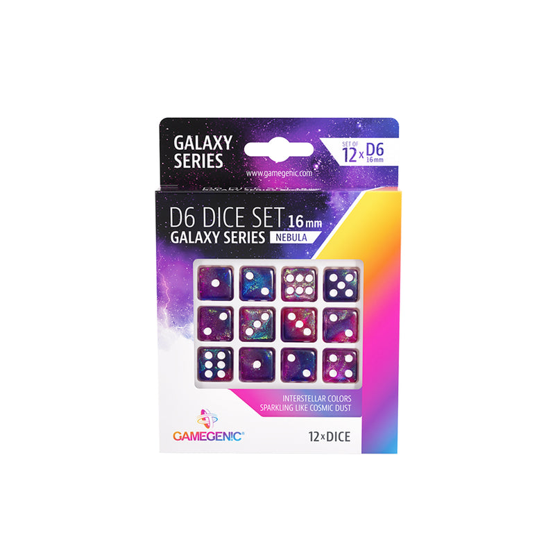 Load image into Gallery viewer, Galaxy Series - Nebula - D6 Dice Set 16 mm (12 pcs)
