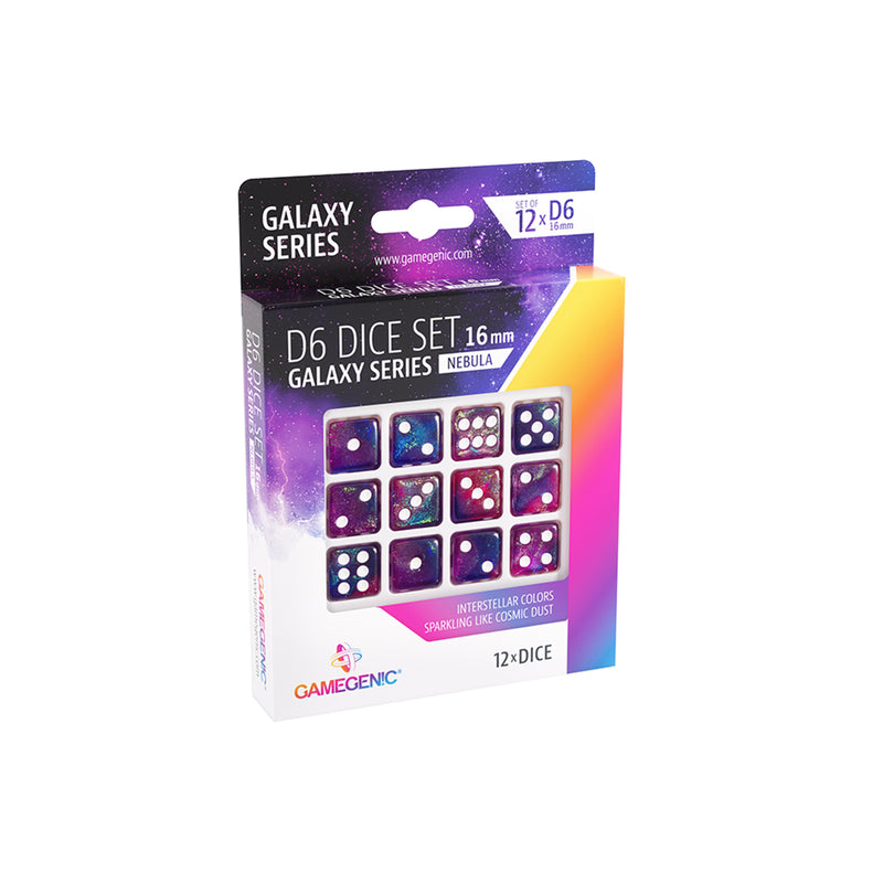 Load image into Gallery viewer, Galaxy Series - Nebula - D6 Dice Set 16 mm (12 pcs)
