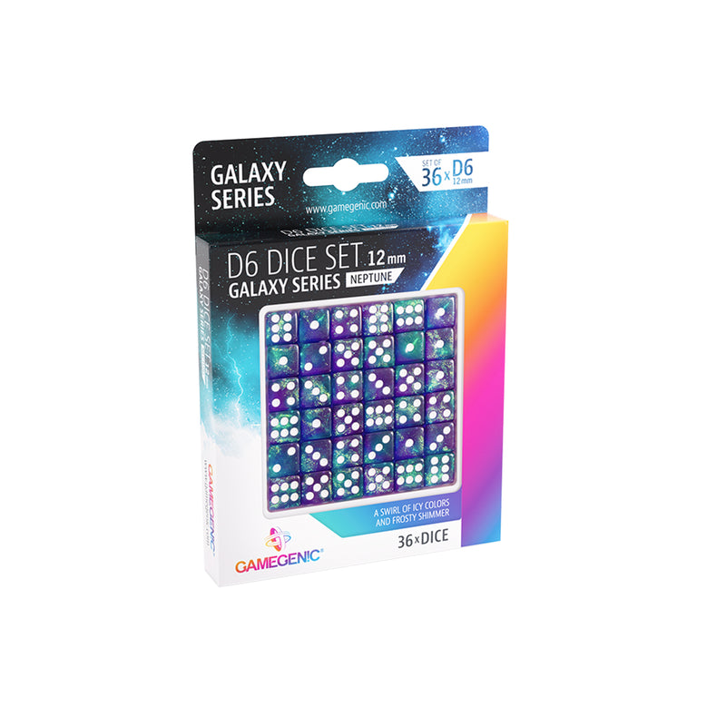 Load image into Gallery viewer, Galaxy Series - Neptune - D6 Dice Set 12 mm (36 pcs)
