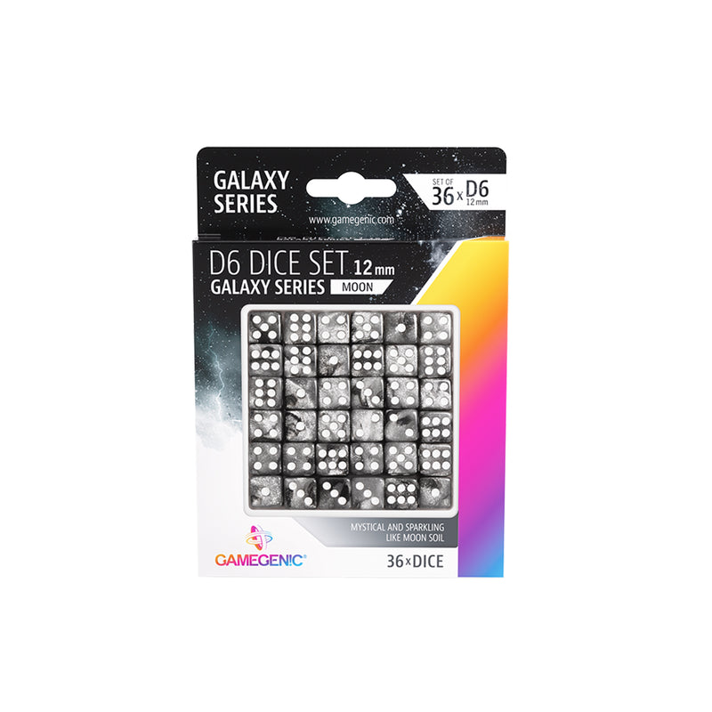 Load image into Gallery viewer, Galaxy Series - Moon - D6 Dice Set 12 mm (36 pcs)
