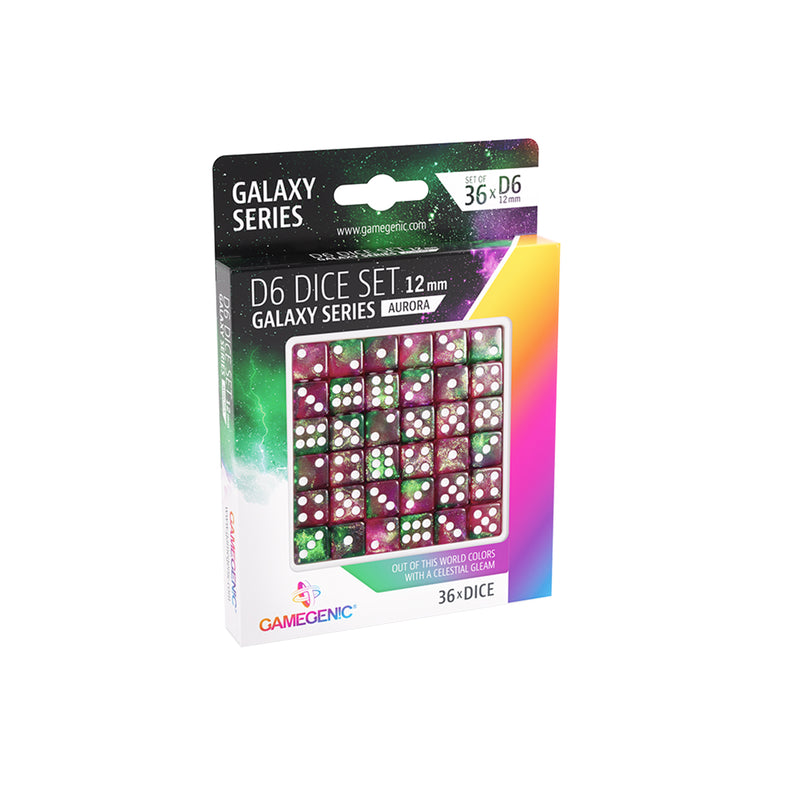 Load image into Gallery viewer, Galaxy Series - Aurora - D6 Dice Set 12 mm (36 pcs)

