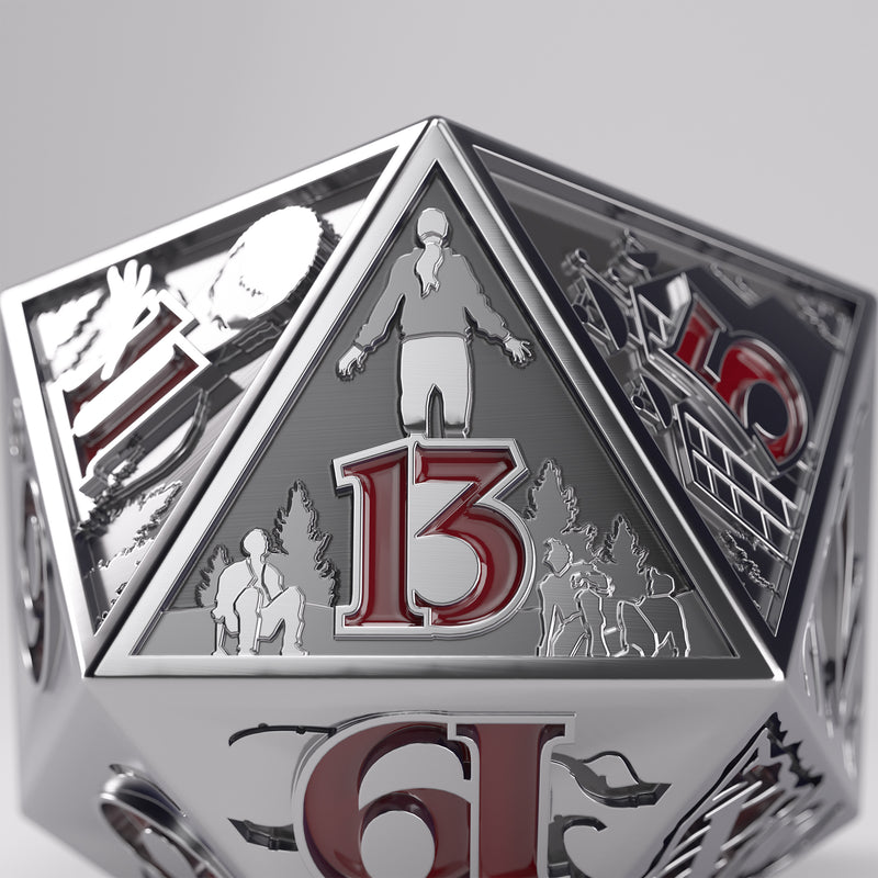Load image into Gallery viewer, Stranger Things - Hellfire Club Premium Metal D20 Die
