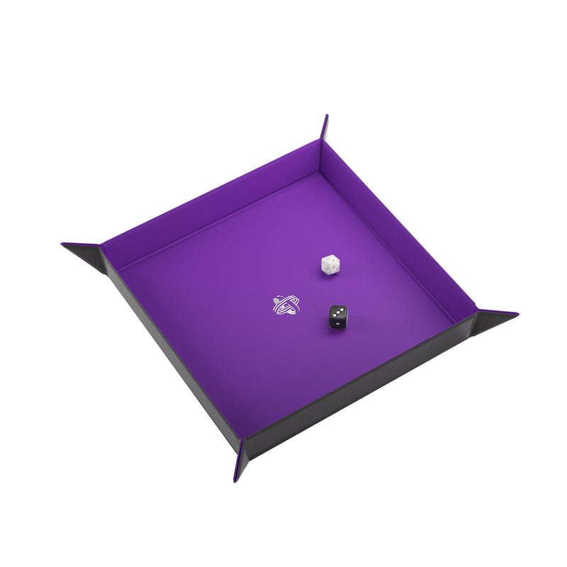 Load image into Gallery viewer, Magnetic Dice Tray Square Black/Purple
