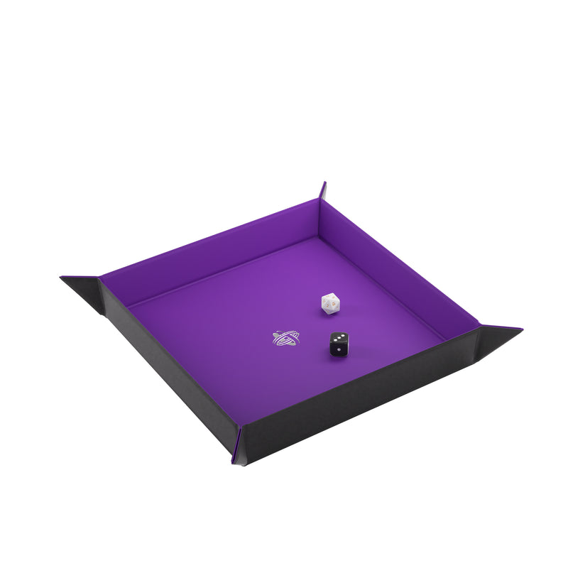 Load image into Gallery viewer, Magnetic Dice Tray Square Black/Purple
